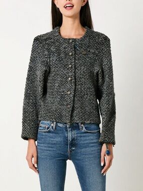 Alfred Dunner mohair blend old money luxury buttoned cardigan Size 10 petite